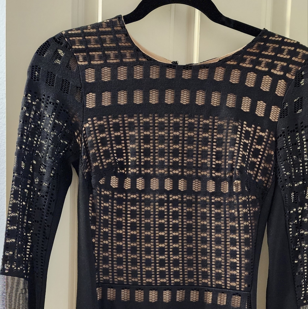 Bebe black/nude dress